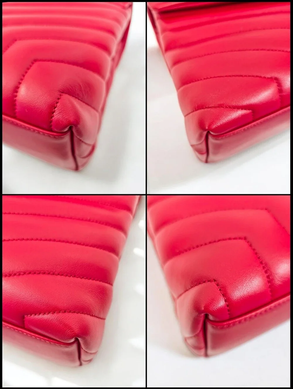 Saint Laurent Loulou medium YSL Shoulder Bag in Quilted Red leather